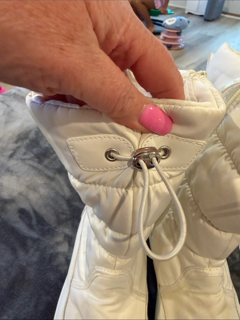 White Puffer Winter Boots
